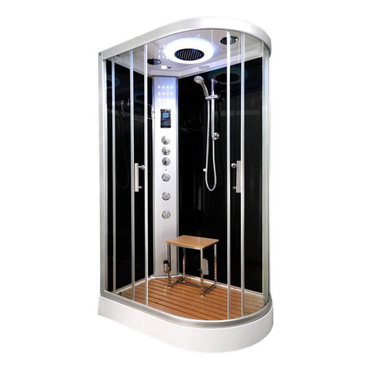 Vidalux Hydro Plus 1200mm Shower Cabin Left Hand - Black