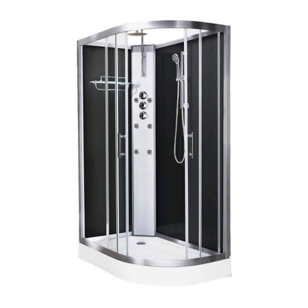 Vidalux Pure 1200mm Shower Cabin Left Hand - Black