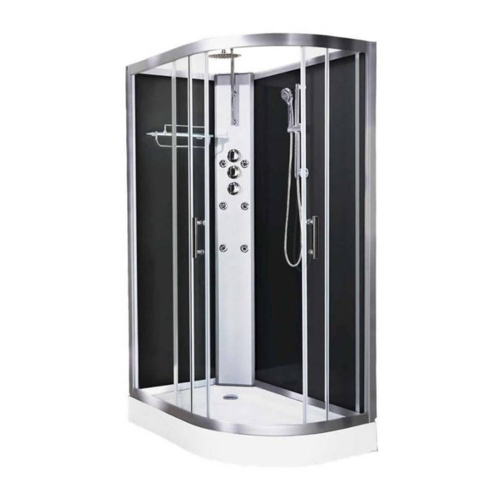 Vidalux Pure 1200mm Shower Cabin Left Hand - Black
