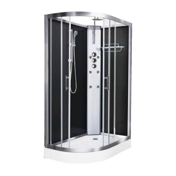 Vidalux Pure 1200mm Shower Cabin Right Hand - Black