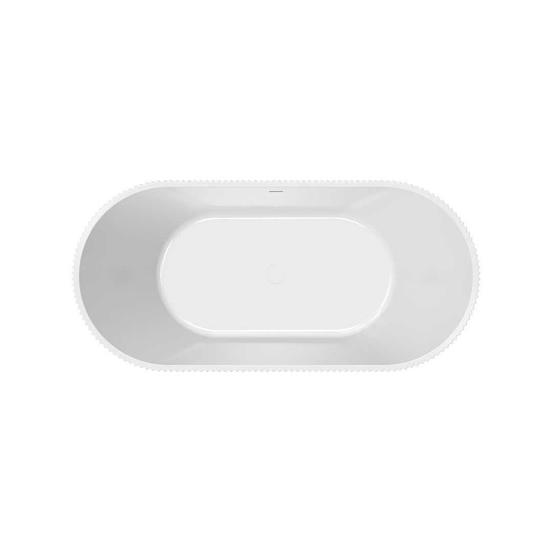 Viktor Benson Cadence Fluted Acrylic 1695mm Modern Freestanding Bath
