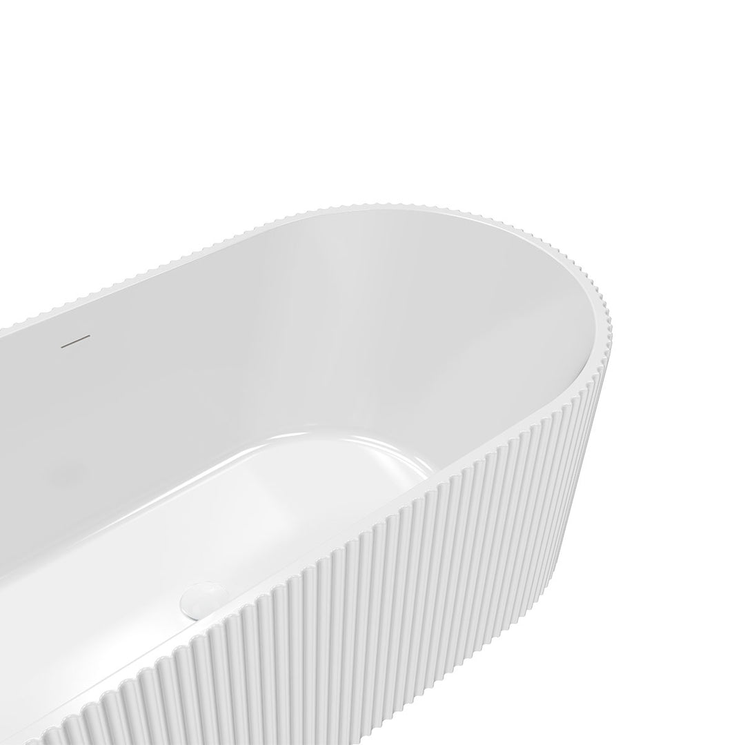 Viktor Benson Cadence Fluted Acrylic 1695mm Modern Freestanding Bath