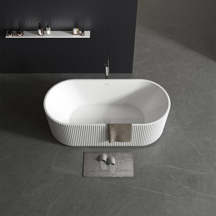 Viktor Benson Cadence Fluted Acrylic 1695mm Modern Freestanding Bath