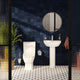 Vitra Integra 450mm Round 1 Tap Hole Basin and Full Pedestal