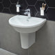 Vitra Integra 550mm Round 1 Tap Hole Basin and Semi Pedestal