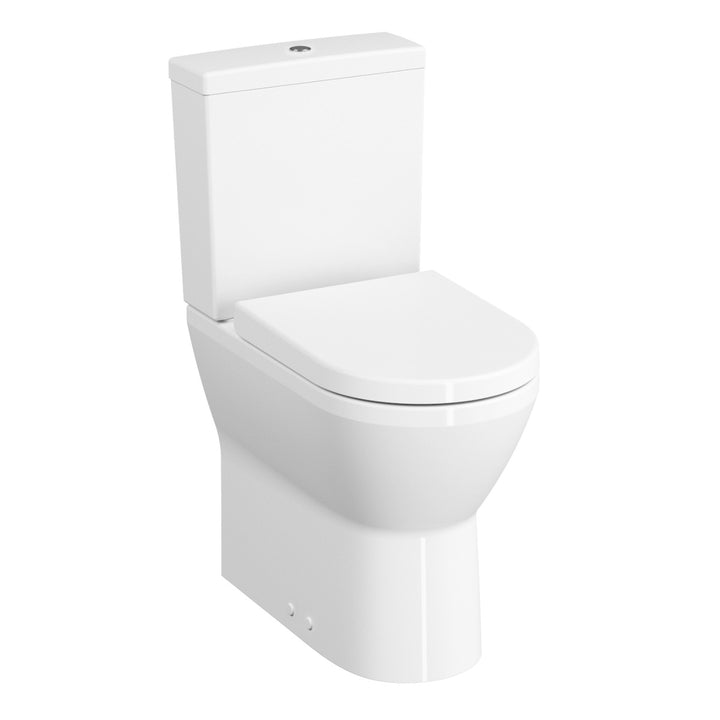 Vitra Integra Round Comfort Height Rimless Close Coupled Back To Wall Toilet with Soft Close Seat