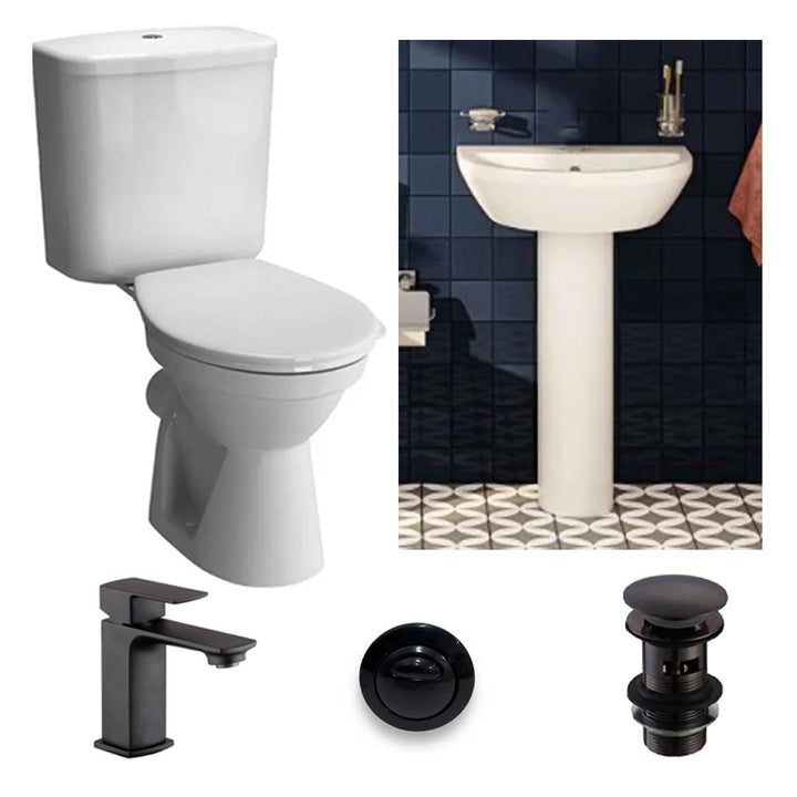 Vitra Toilet &amp; Basin Bundle - Black