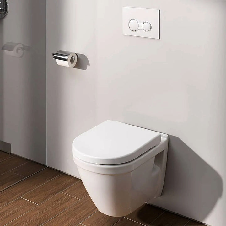 Vitra S50 Wall Hung Toilet inc Seat and Frame - Matt Black Flush Plate