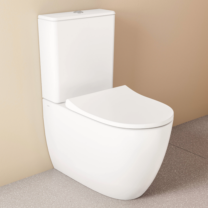 Vitra Sento Rimless Close Coupled Back To Wall Toilet with Soft Close Seat