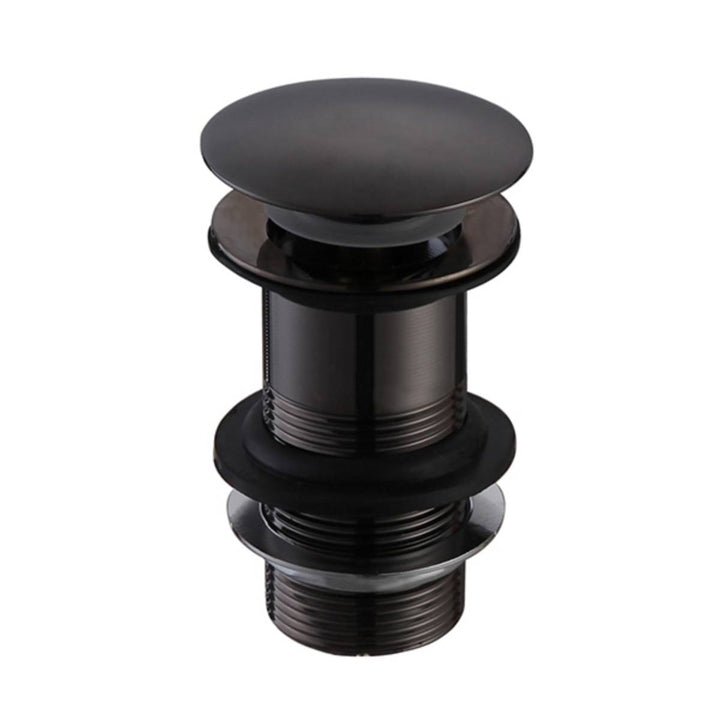 Eliseo Ricci Press Top Unslotted Basin Waste - Black