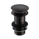 Eliseo Ricci Press Top Unslotted Basin Waste - Black