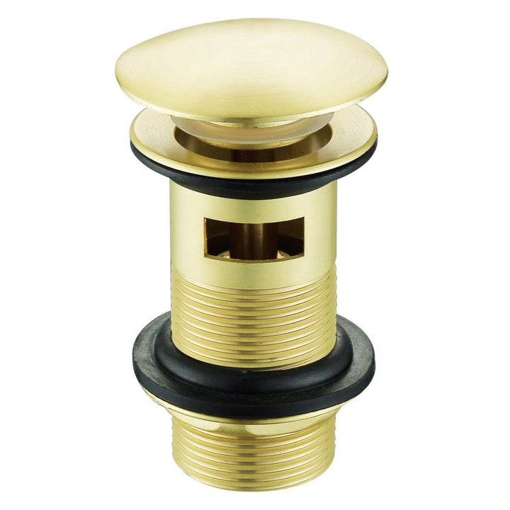 Eliseo Ricci Press Top Slotted Basin Waste - Brushed Brass