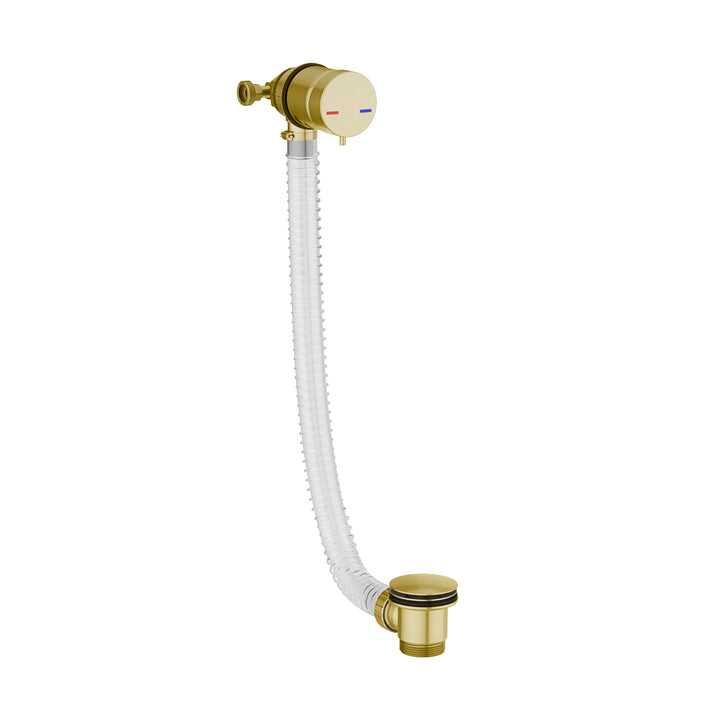 Eliseo Ricci Bath Filler &amp; Overflow Bath Waste - Brushed Brass
