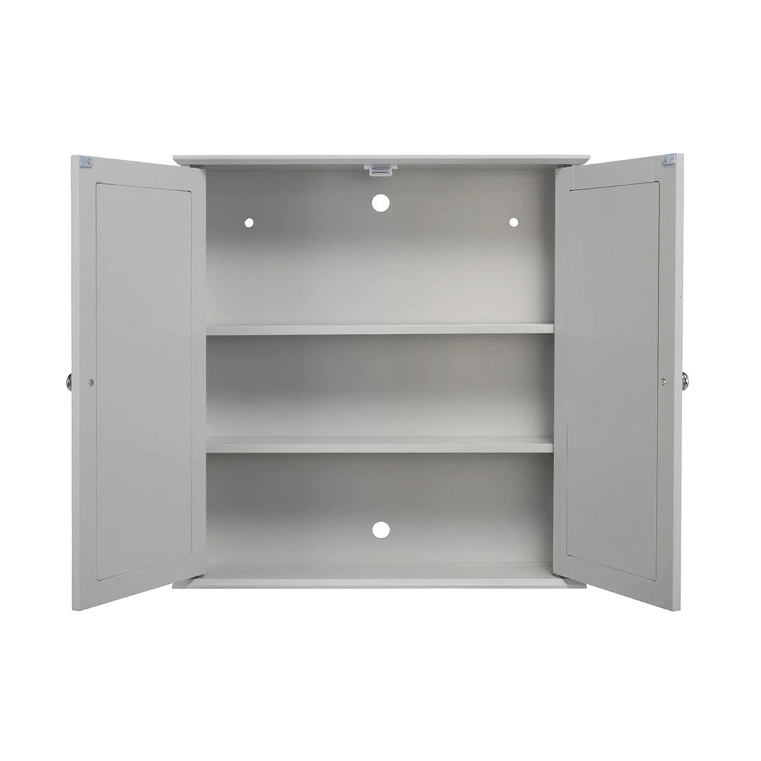 Croydex Ashby Cool Grey Wooden Double Cabinet