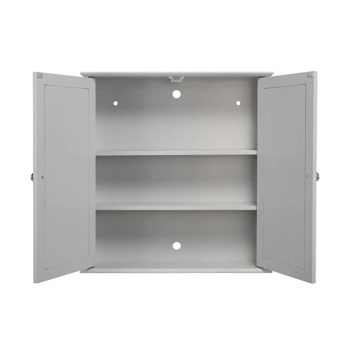 Croydex Ashby Cool Grey Wooden Double Cabinet