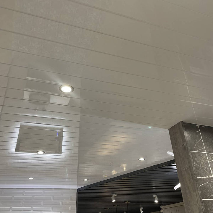 Lusso Panel Essentials White Embedded 2.7m Ceiling Panel - 5 Pack