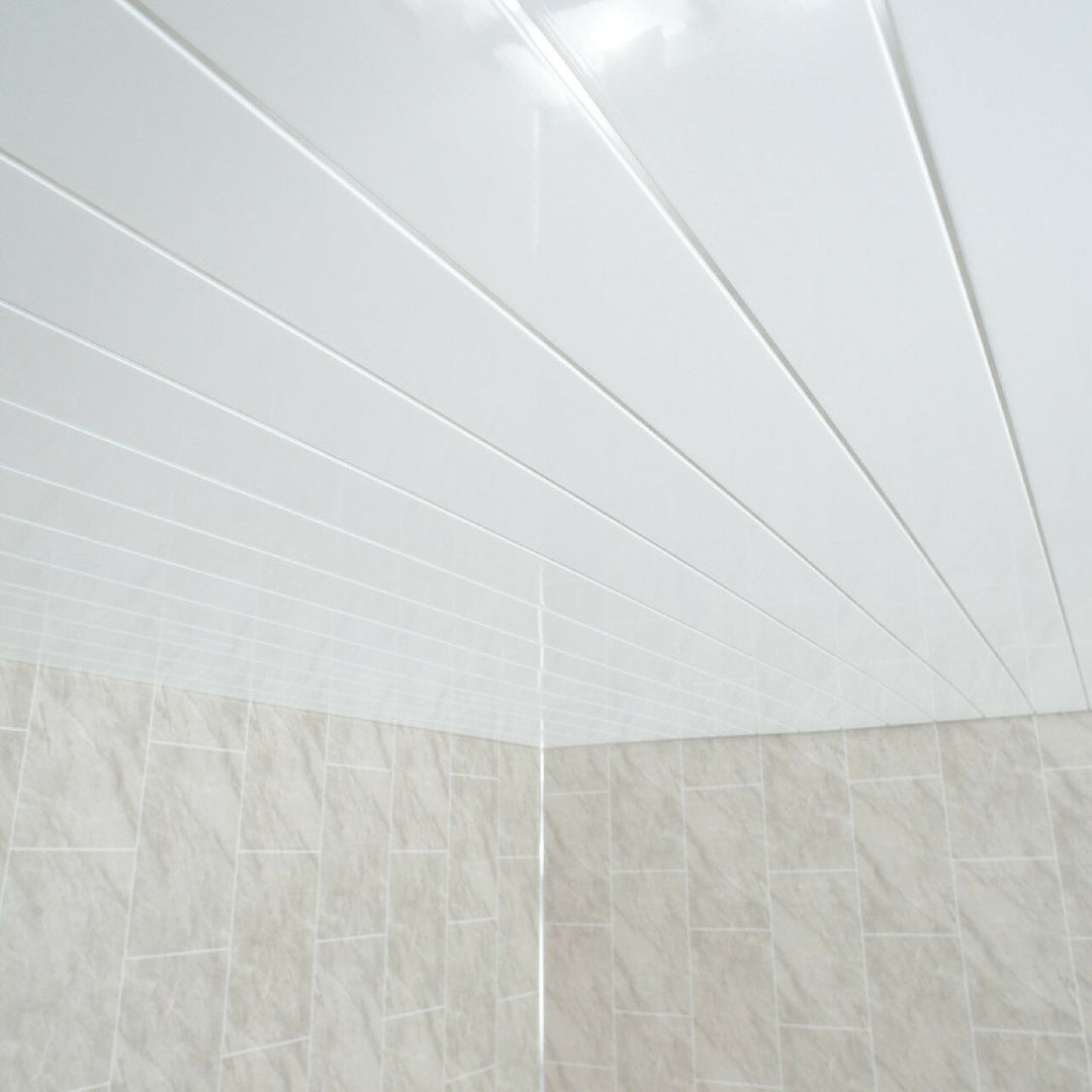 Lusso Panel Essentials White Embedded 4m Ceiling Panel - 5 Pack
