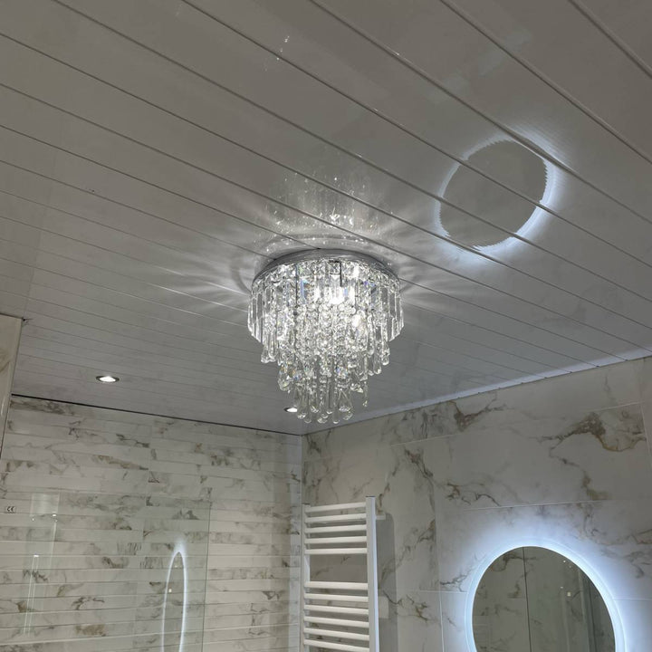 Forum Waterford WF-31450-CHR Bresna 3 Light Ceiling Chandelier- Chrome