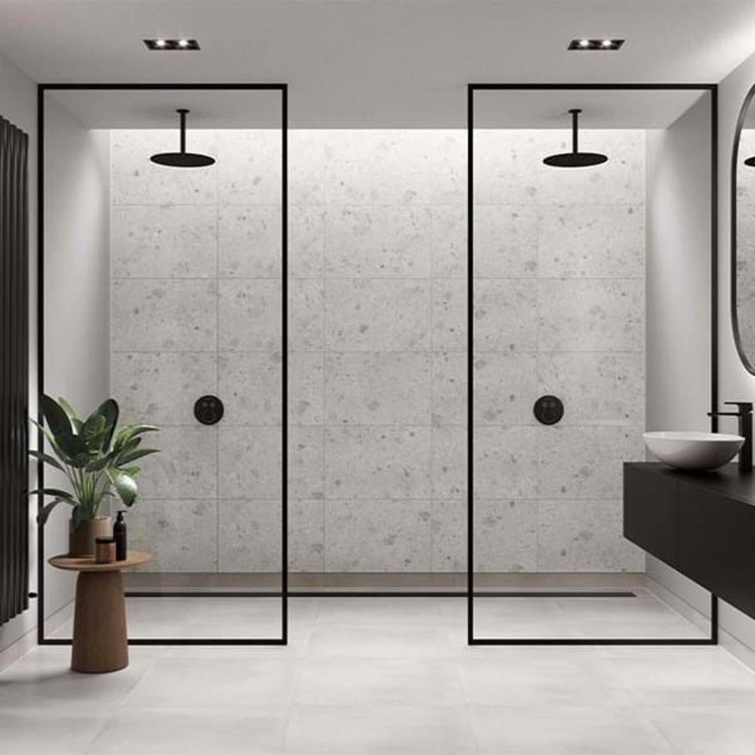Multipanel Tile Collection White Terrazzo 598mm Tongue &amp; Groove Panel