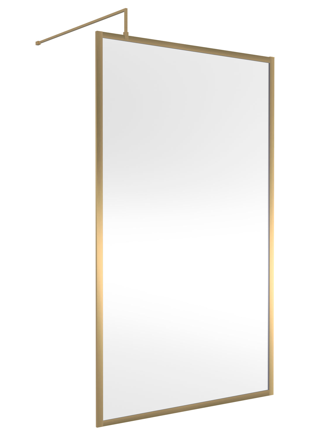 Hudson Reed Full Outer Frame Wetroom Screen 1950x1200x8mm - Brushed Brass