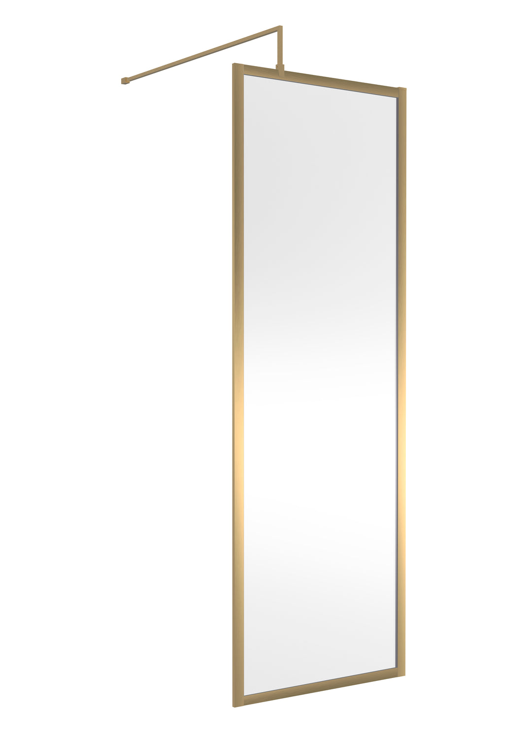 Hudson Reed Full Outer Frame Wetroom Screen 1950x700x8mm - Brushed Brass