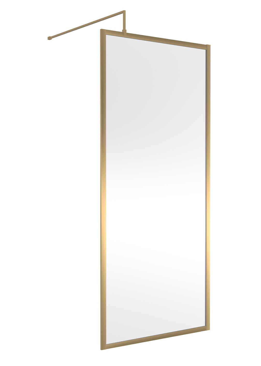 Hudson Reed Full Outer Frame Wetroom Screen 1950x900x8mm - Brushed Brass