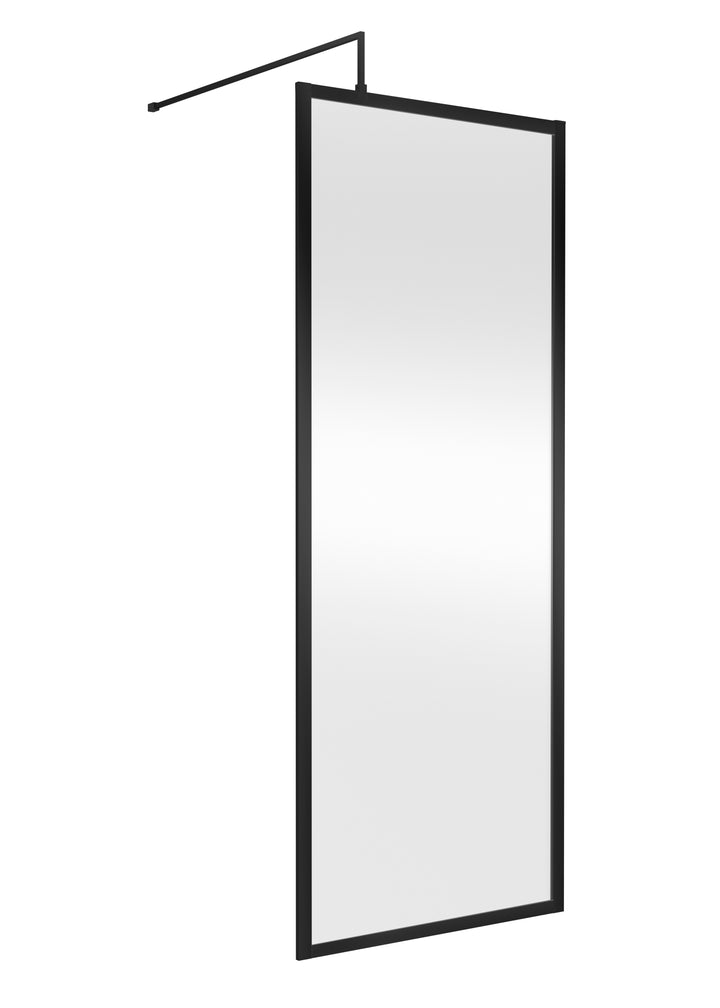 Hudson Reed Full Outer Frame Wetroom Screen 1950x800x8mm - Matt Black