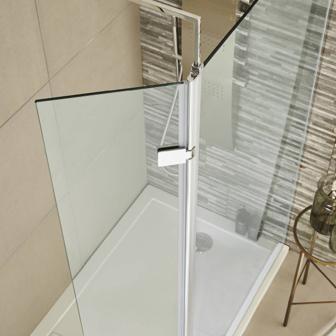 Hudson Reed 300mm Wetroom Swing Screen - Chrome WRSA030H