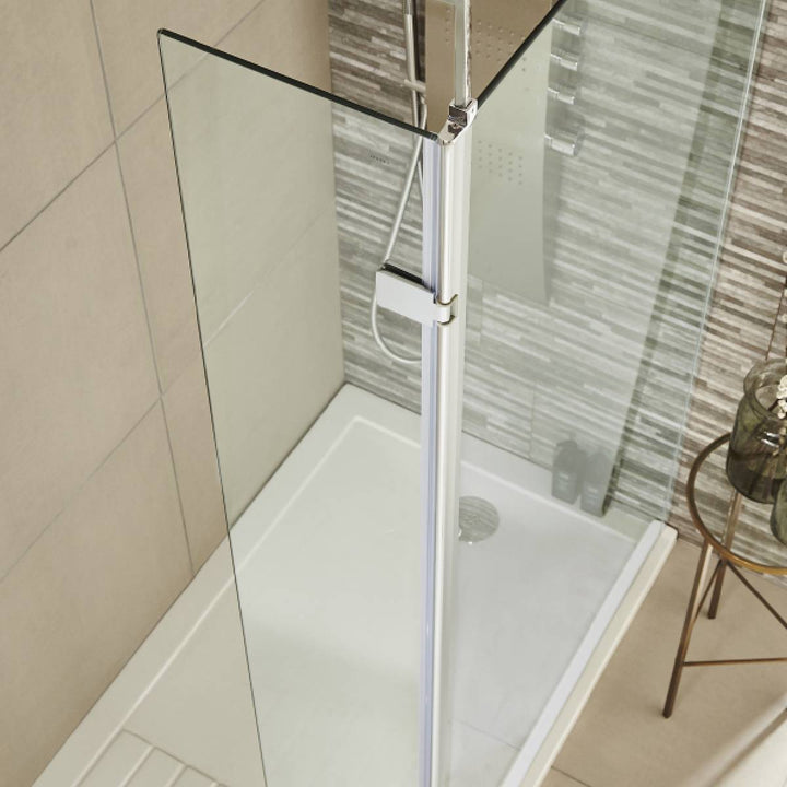 Hudson Reed 300mm Wetroom Swing Screen - Chrome WRSA030H