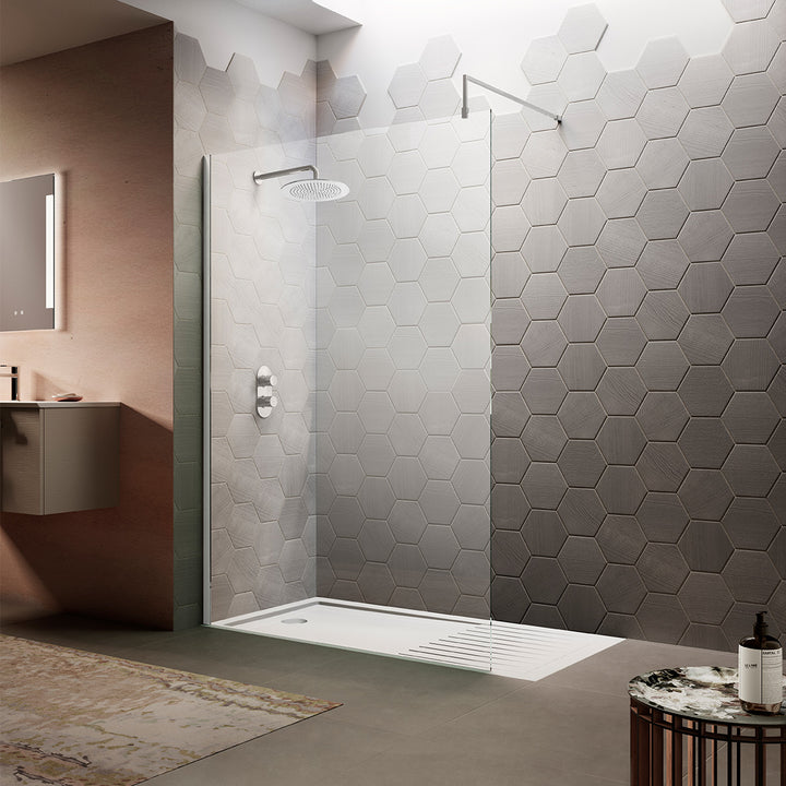 Hudson Reed 900mm Wetroom Screen &amp; Support Bar WRSB900