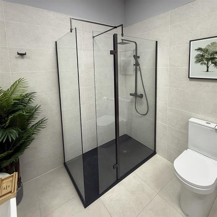 Hudson Reed Wetroom Screen 700mm x 1950mm - Gun Metal