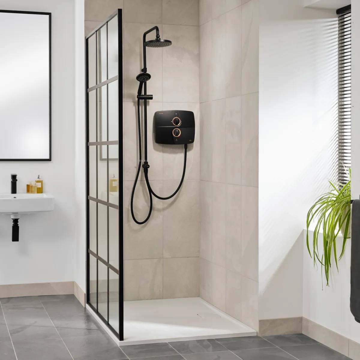 Triton T90SR DuElec Pumped Electric Shower - Technical drawing