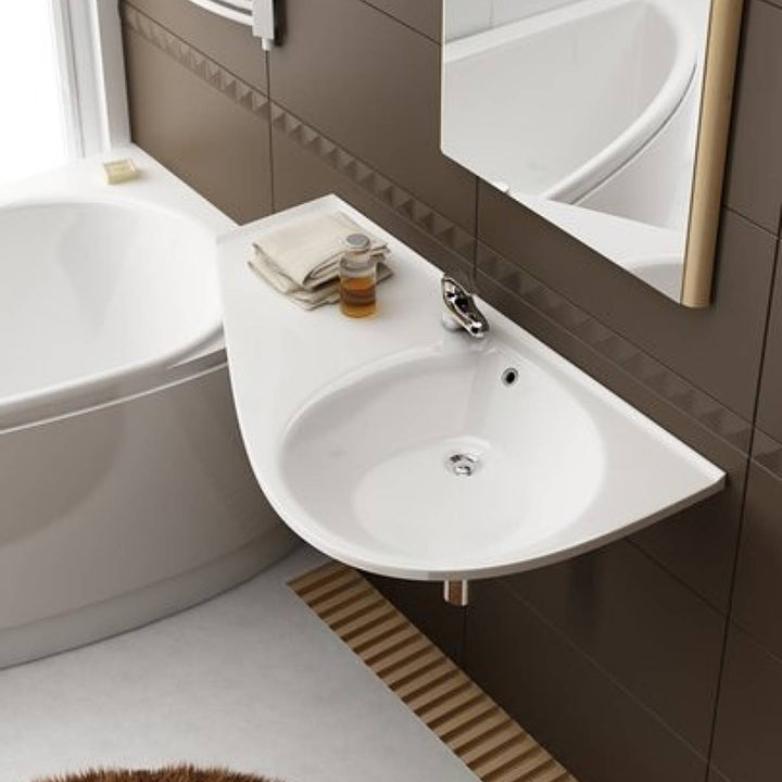 Ravak Avocado Wall Hung Basin - Left Hand