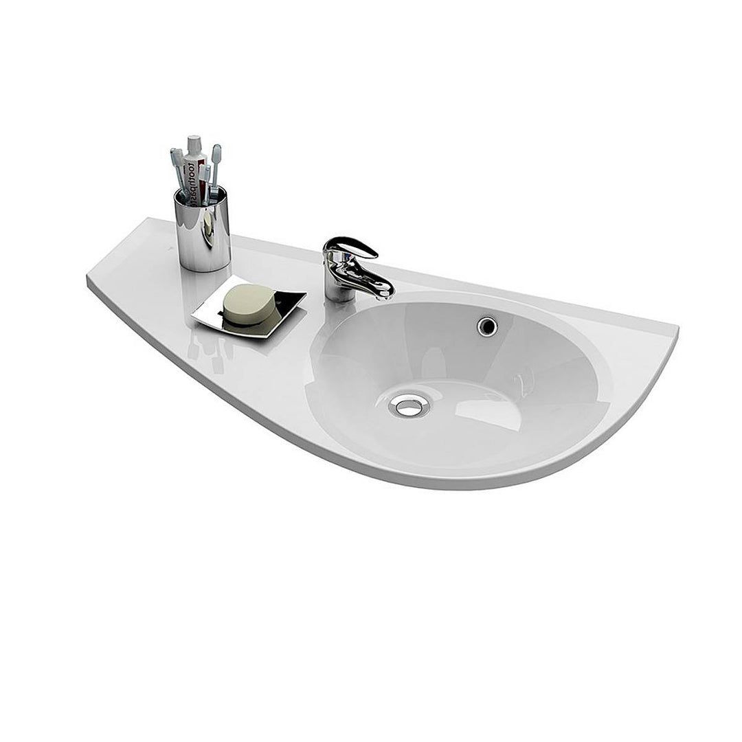 Ravak Avocado Wall Hung Basin - Left Hand