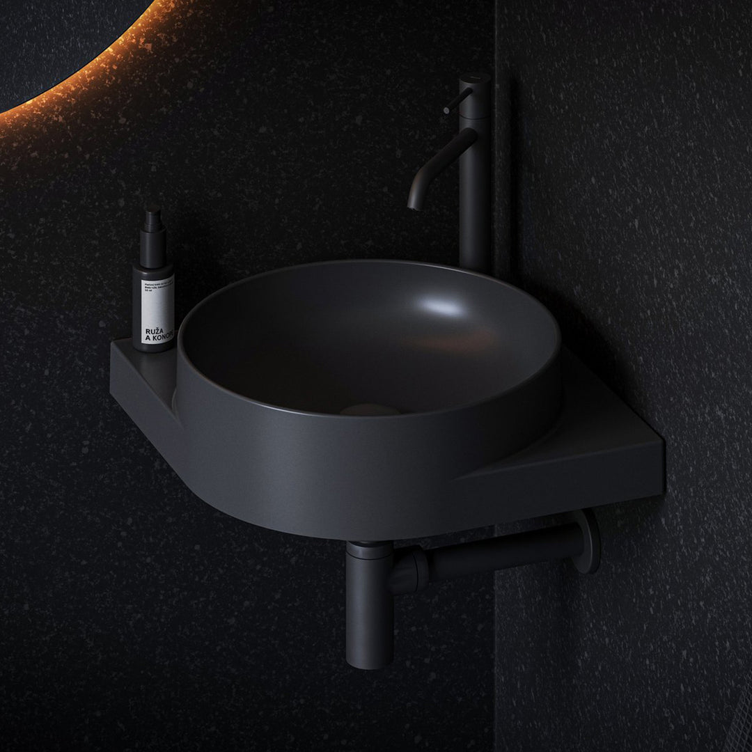 Ravak Yard 450mm Ceramic Washbasin - Matt Black