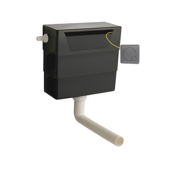 Universal Acess Concealed Cistern with Gun Metal Square Flush Button