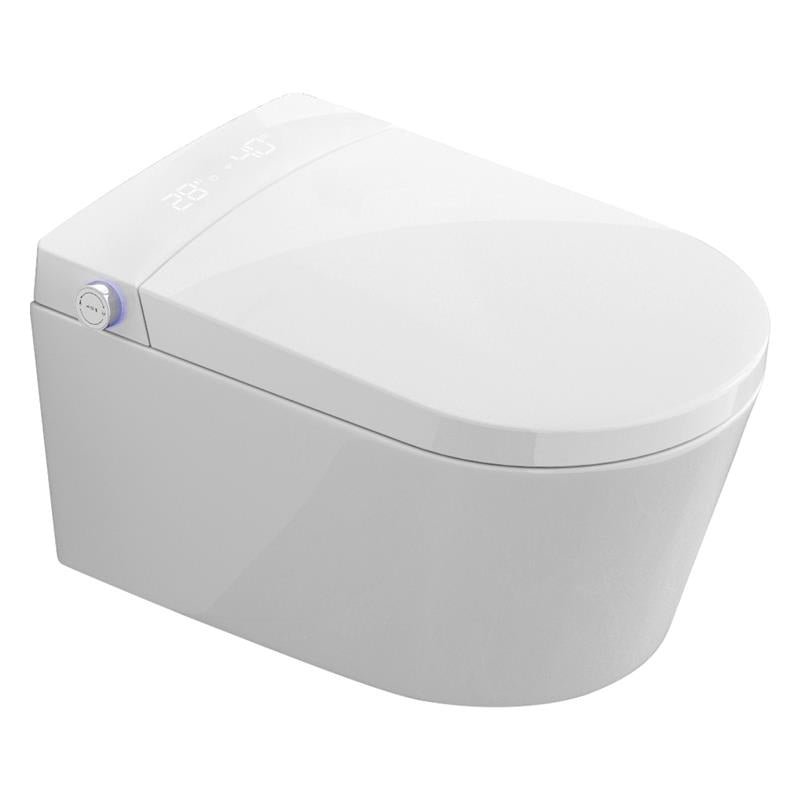 Zenwash Wall Hung Smart Toilet with White Flush Plate