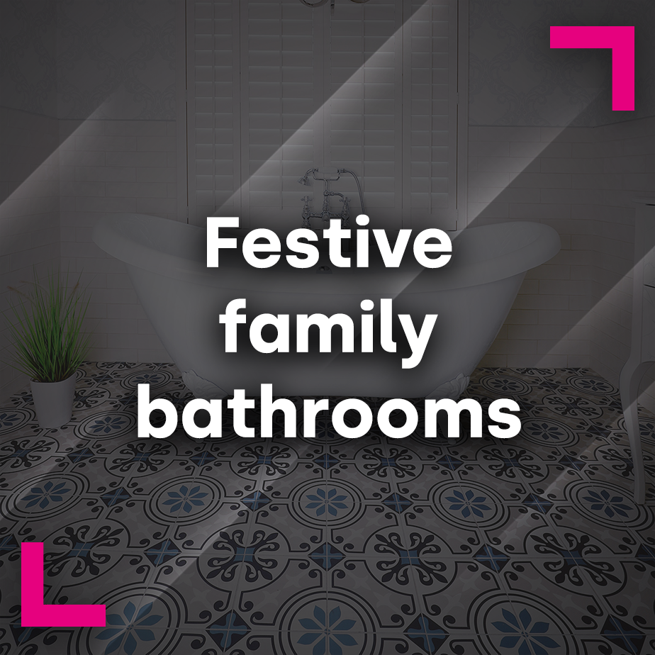 Festive family bathrooms