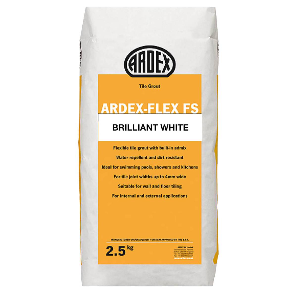 Ardex Flex FS Tile Grout - 2.5KG - Brilliant White (6978) | Bathshack