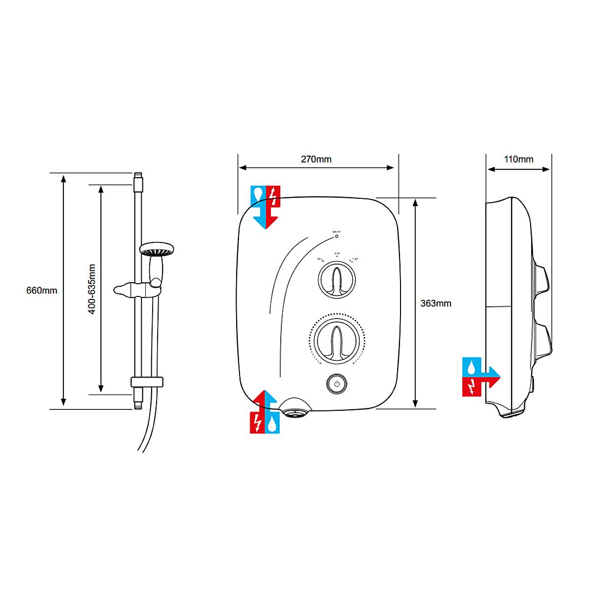 Mira Elite SE 9.8kW Electric Shower (12658)