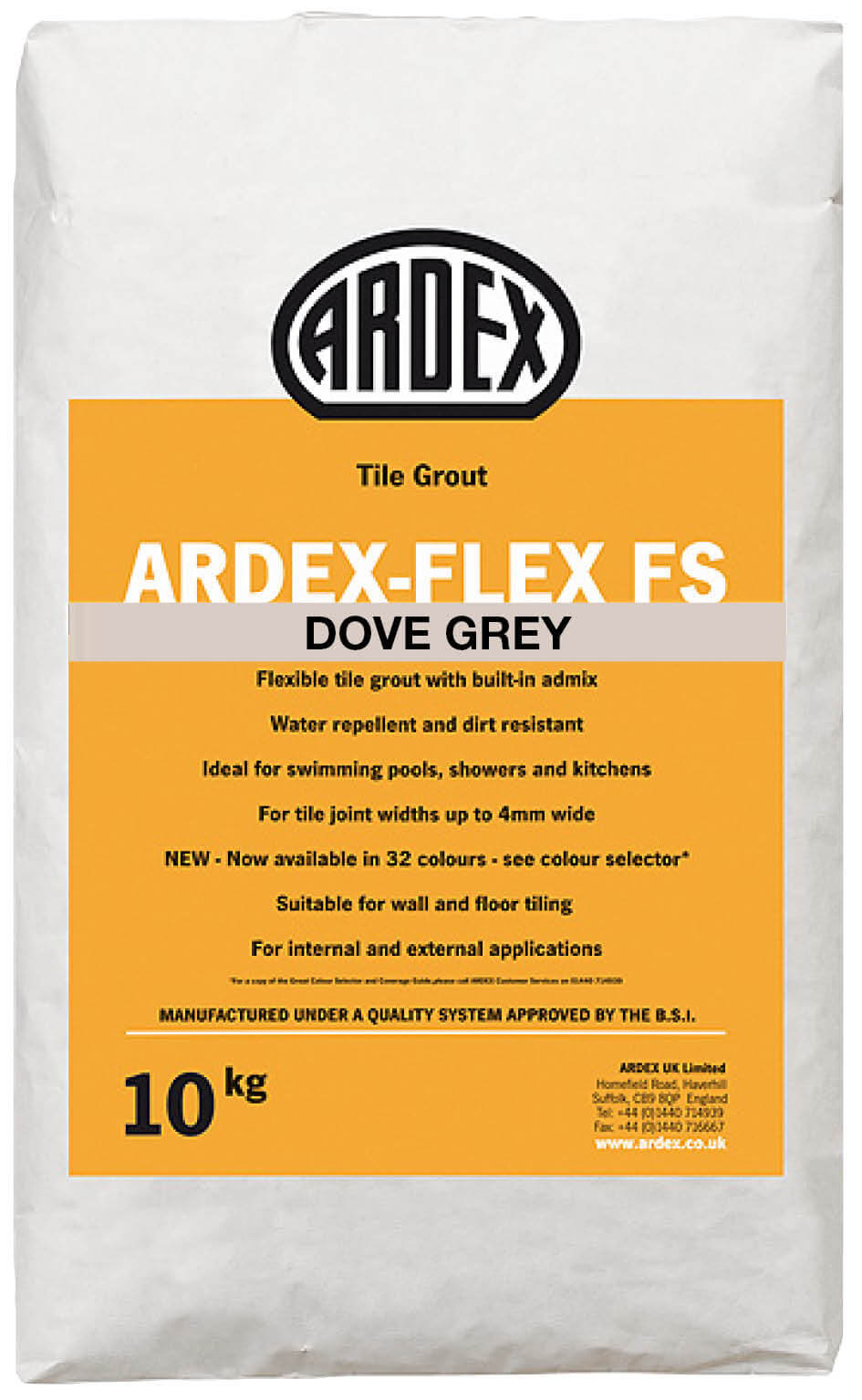 Ardex Flex FS Tile Grout 10KG Dove Grey (6972)