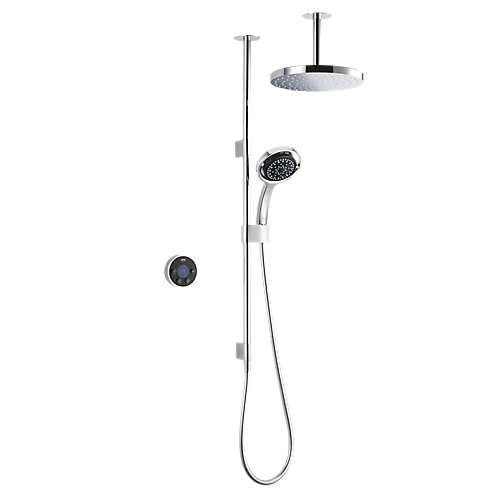 Mira Platinum Concealed Dual Rain Thermostatic Ceiling Fed Shower With Diverter & Pump (10838)