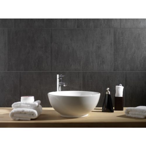 Grosfillex Element "Extra Large Tile" Effect Pack of 3 Wall Panelling - Anthracite (3712)
