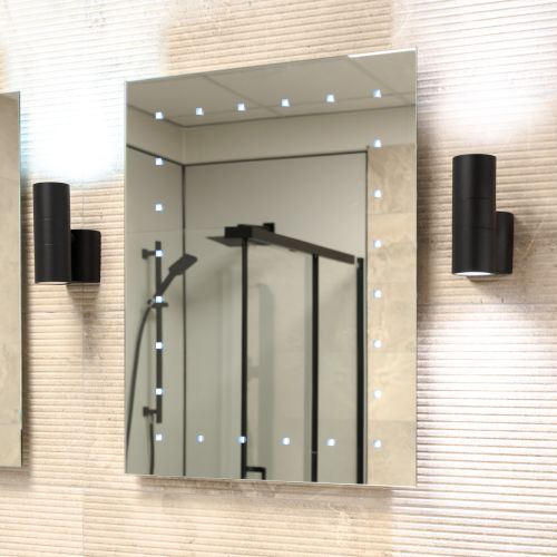 Elation 650 x 500mm Rectangle Mirror with LED Lights (24 Bulb)