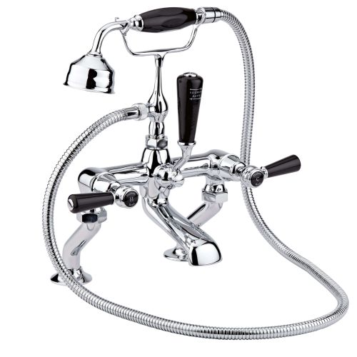 Hudson Reed Topaz with Lever Bath Shower Mixer & Domed Collar - Black BC404DL (2426)