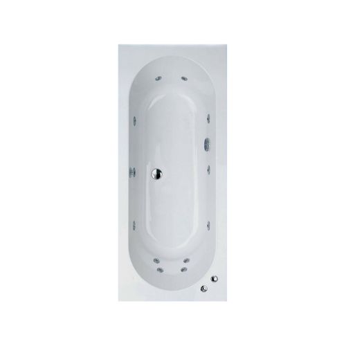 Cascade 1700 x 750mm Double Ended Bath with Whirlpool System A (19651)