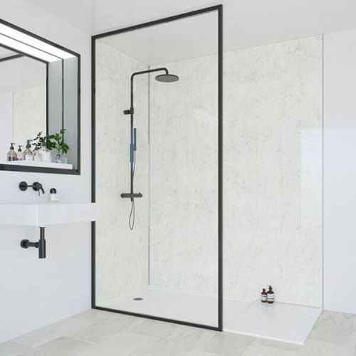 Grosfillex Grey Concrete Tile Effect Wall Panelling 13871 Bathshack