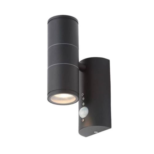 Forum Coast CZ-29319-BLK Islay Up/Down LED Wall Light with PIR Sensor - Black (20618)