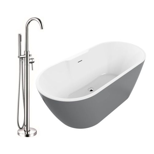 Ari Design Denver 1655mm Freestanding Bath & Curve Bath Tap 