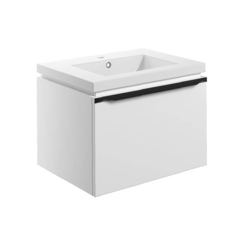 Moods Bathrooms to Love Framework 600mm Wall Mounted Vanity Unit & Basin - Matt White (19571)
